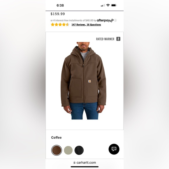 Carhartt Super Dux Sherpa-Lined Hooded Jacket - Medium - Picture 7 of 7